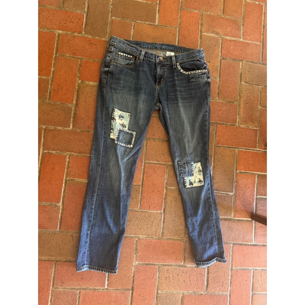 Cruel Denim Rhyon Patchwork Western Jeans Whipstitch Medium Wash 28/5‎